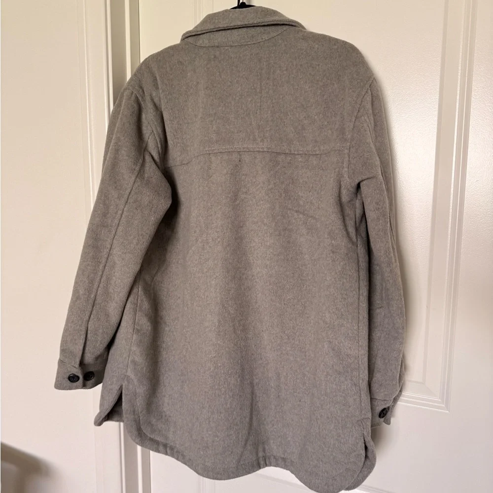 Gray Button-Up Shacket - Picture 4 of 4